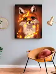 "Лисёнок" алмазная мозаика на подрамнике 40 х 50 "Art on Canvas"