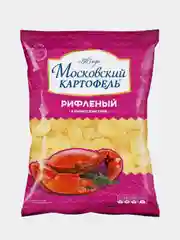 Чипсы картофельные МОСКОВСКИЙ КАРТОФЕЛЬ, рифленые, со вкусом камчатского краба, 120 г