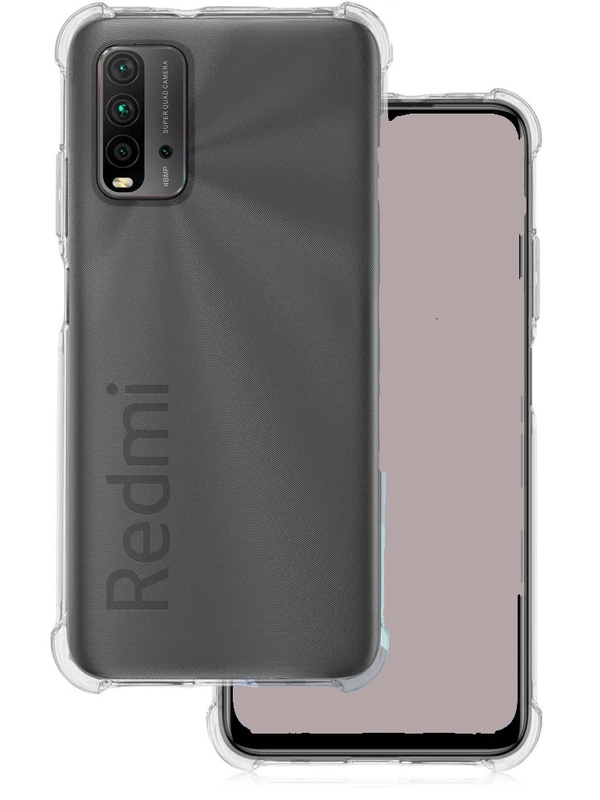 Чехол для Xiaomi Redmi 9T, с усиленными углами, силиконовый, прозрачный