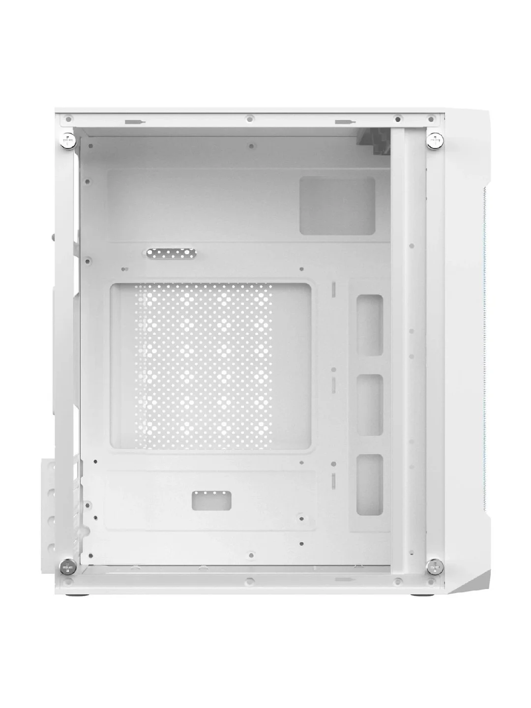 Корпус mATX Oklick OCC-MN302F, Mini-Tower, без БП, белый