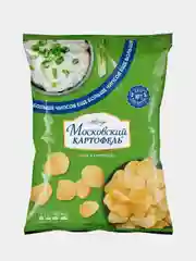 Чипсы картофельные МОСКОВСКИЙ КАРТОФЕЛЬ, со вкусом лука и сметаны, 200 г
