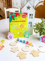 Набор для творчества Раскрась и подари "Елочные игрушки", зеленый