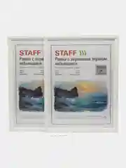 Рамка для фото 30х40 см Staff 391329, небьющаяся, багет 17 мм МДФ, белая, комплект 2 шт