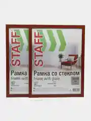 Рамка для фото 30х40 см Staff 391335, стекло, багет 18 мм МДФ, цвет орех, комплект 2 шт