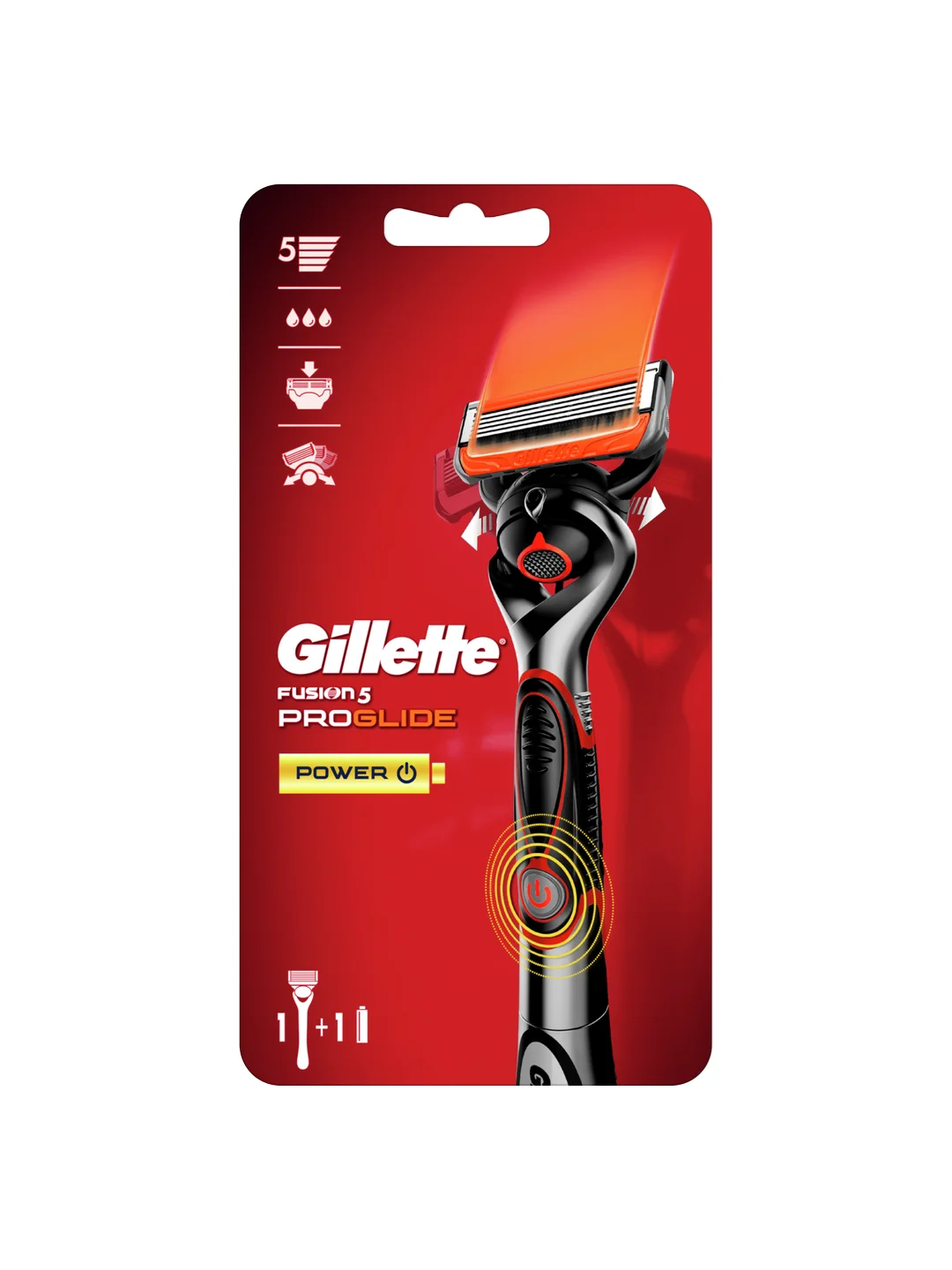 Мужская бритва Gillette Fusion5 ProGlide Power, 1 кассета, с 5 лезвиями, FlexBall
