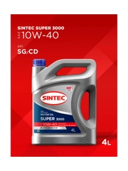 Моторное масло SINTEC SUPER 3000 SAE 10W-40 API SG/CD Полусинтетическое 4 л