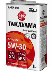 Моторное масло TAKAYAMA ADAPTEC SAE 5W-30 ILSAC GF-5, API SN Синтетическое 1 л
