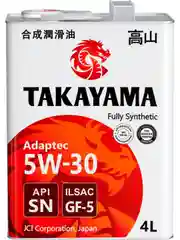 Моторное масло TAKAYAMA ADAPTEC SAE 5W-30, ILSAC GF-5, API SN Синтетическое 4 л