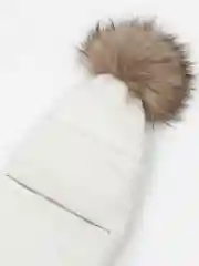 Шапка балаклава с меховым помпоном детская Amarobaby Pure Love Pompon вязаная