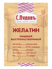 Желатин пищевой быстрорастворимый С.Пудовъ, 2шт по 10 г