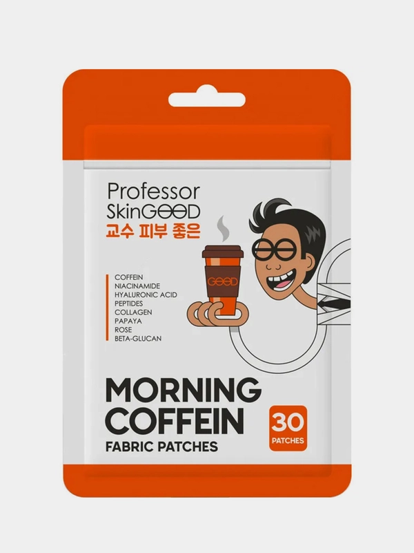 Professor SkinGOOD Тканевые патчи с кофеином  30 шт / Morning Coffein Fabric  Patches