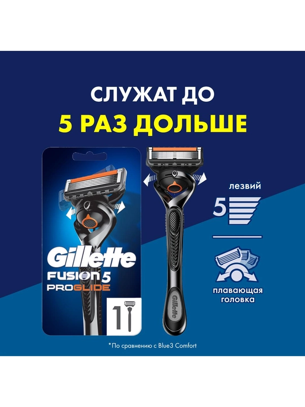 Мужская бритва Gillette Fusion5 ProGlide, 1 кассета, с 5 лезвиями, с технологией FlexBall