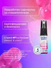 Набор GLOBAL WHITE: спрей "Фреш" + "Грейпфрут" + "Бабл минт" + "Корица" + "Арбуз" по 15 мл