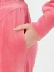 Кораллово-розовый женский спортивный костюм, велюровый
