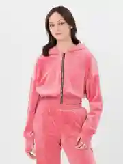 Кораллово-розовый женский спортивный костюм, велюровый