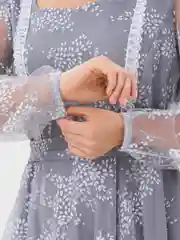 Серый меланж платье женское вечернее