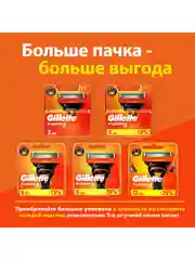 Gillette Fusion сменные кассеты для бритья, 6 шт