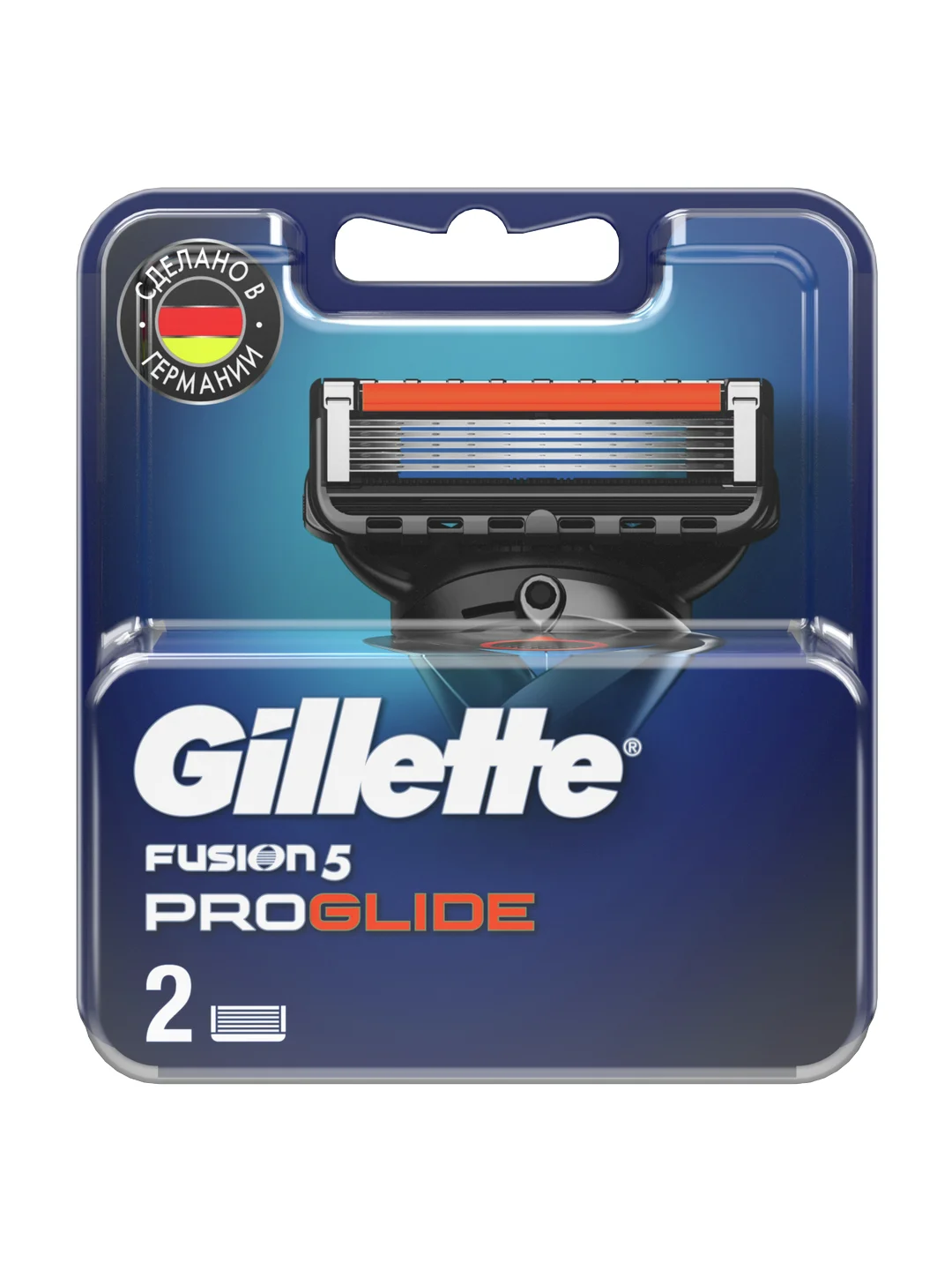 Сменные кассеты Gillette Fusion ProGlide для мужской бритвы, 2 штуки, с 5 лезвиями