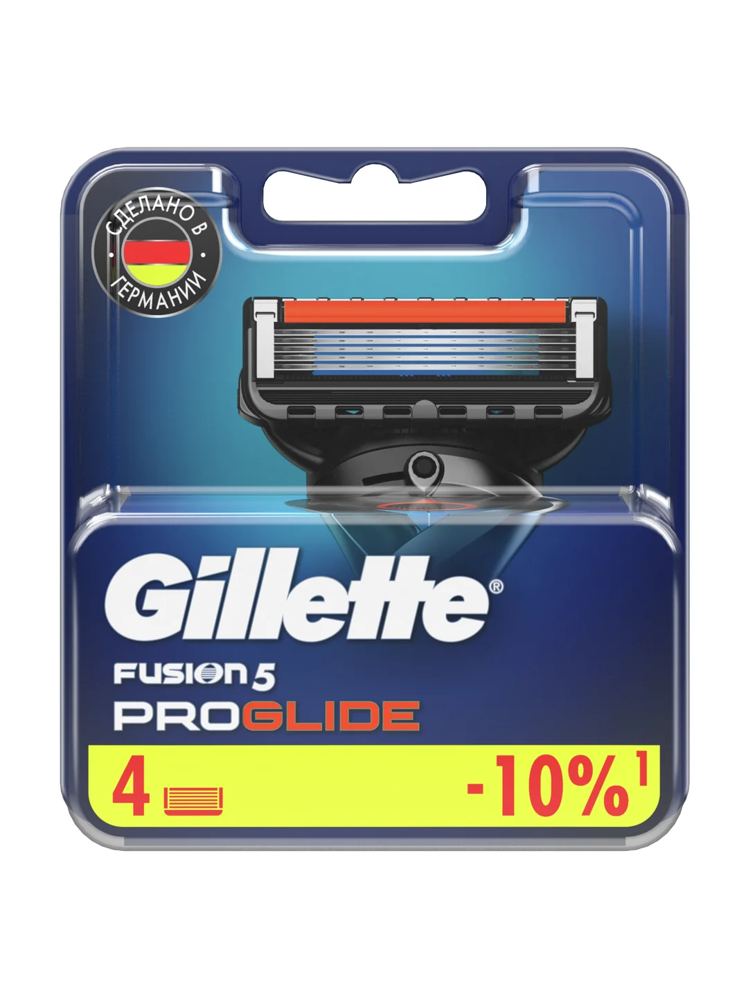 Сменные кассеты Gillette Fusion ProGlide для мужской бритвы, 4 штуки, с 5 лезвиями