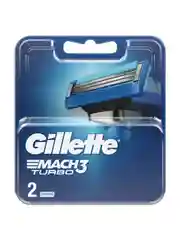 Сменные кассеты для мужской бритвы Gillette Mach3 Turbo, с 3 лезвиями, с улучшенной смазывающей полоской, 2 шт