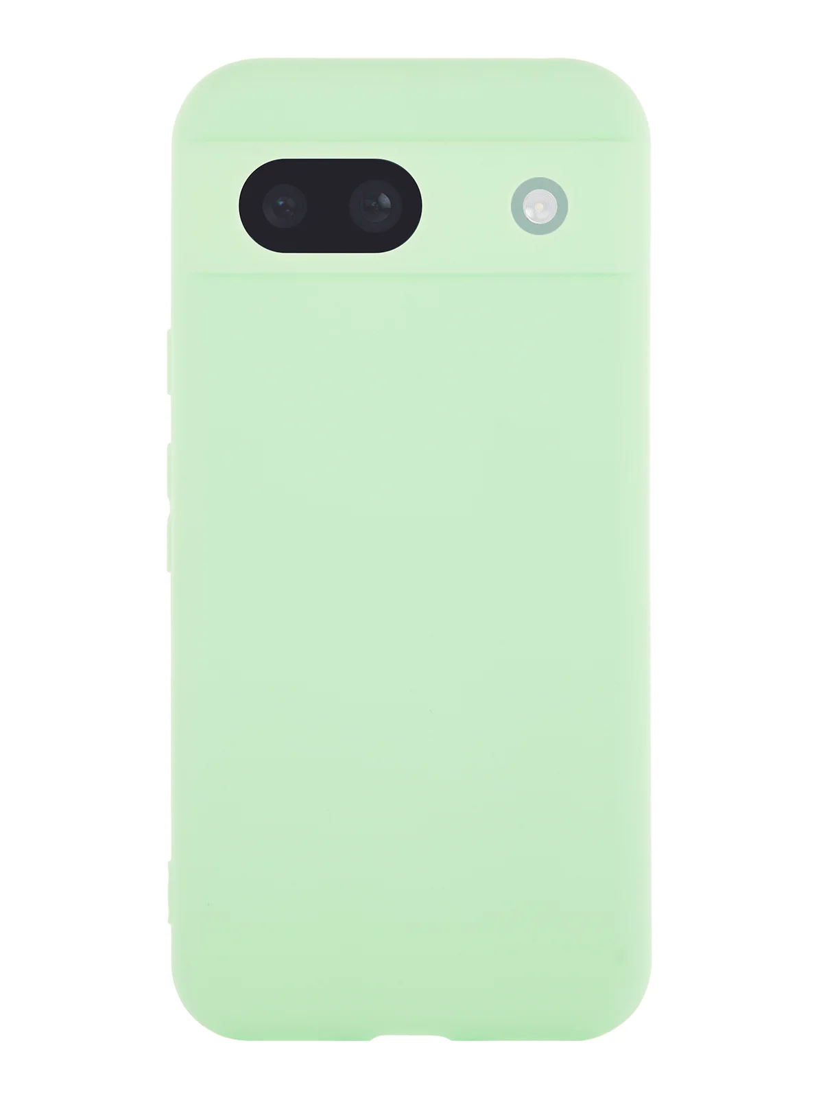 Мятный чехол для Google Pixel 8a силиконовый BROSCORP матовый/ прозрачный, бортик, защита камер