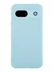 Голубой чехол для Google Pixel 8a силиконовый BROSCORP матовый/ прозрачный, бортик, защита камер