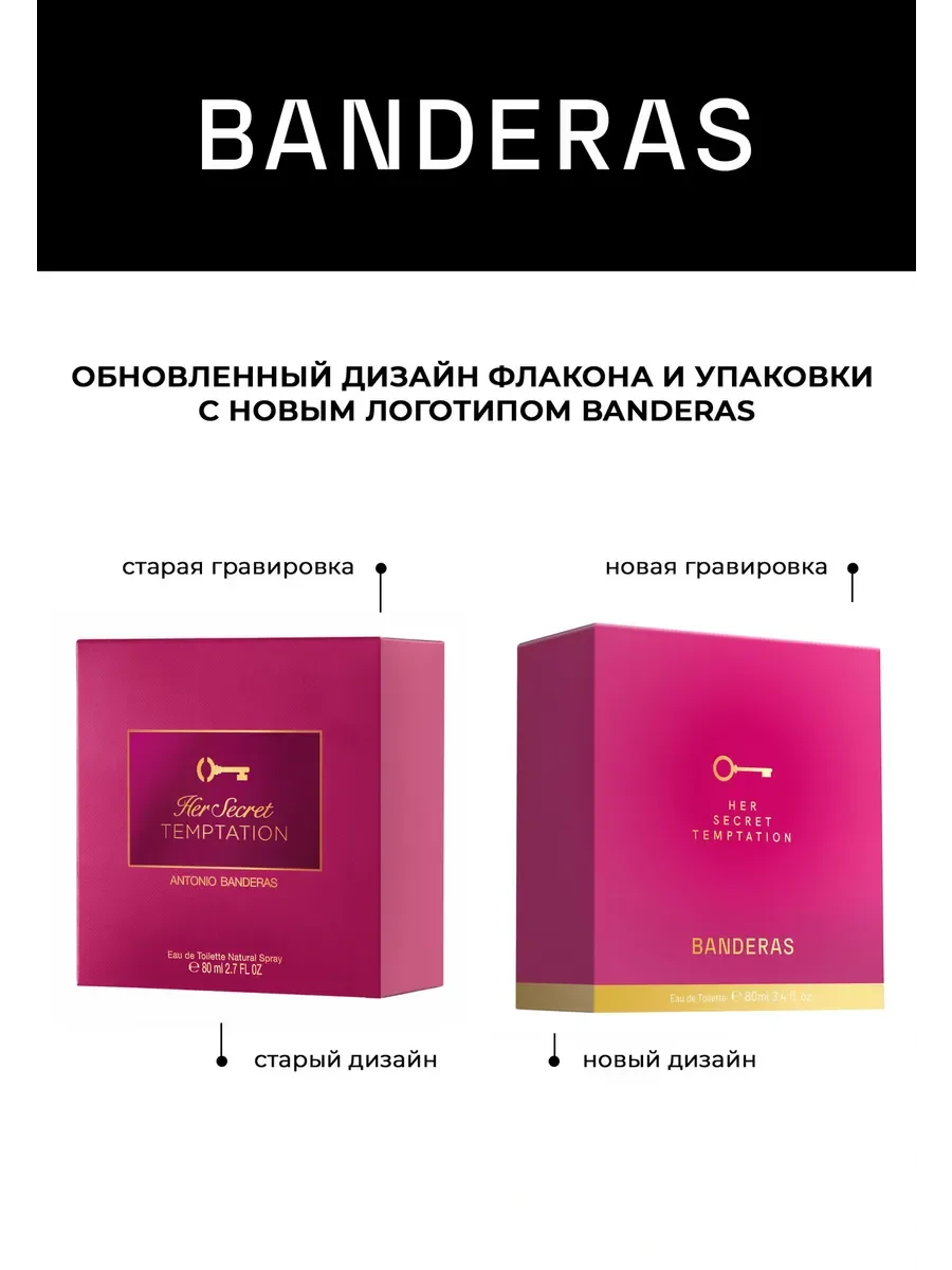 Banderas Her Secret Temptation туалетная вода женская 80 мл