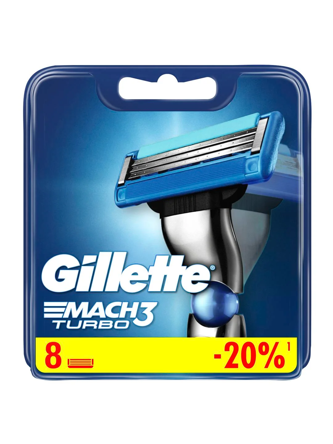 Сменные кассеты Gillette Mach3 Turbo, 8 штук