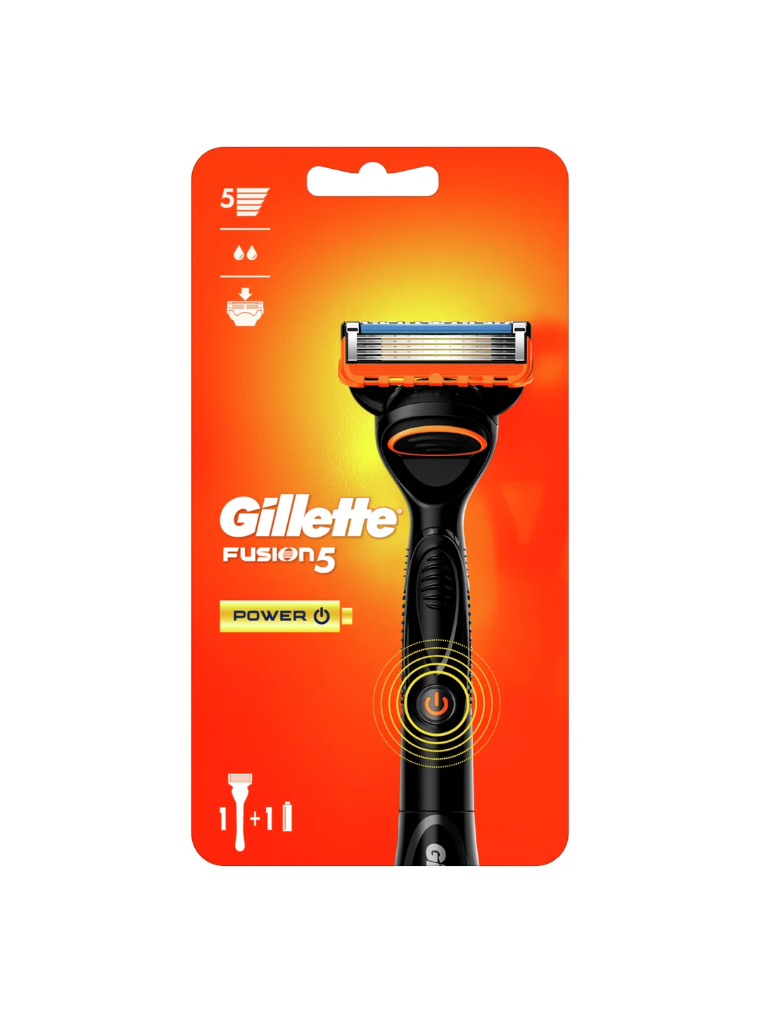 Мужская бритва Gillette Fusion5 Power, 1 кассета, с 5 лезвиями