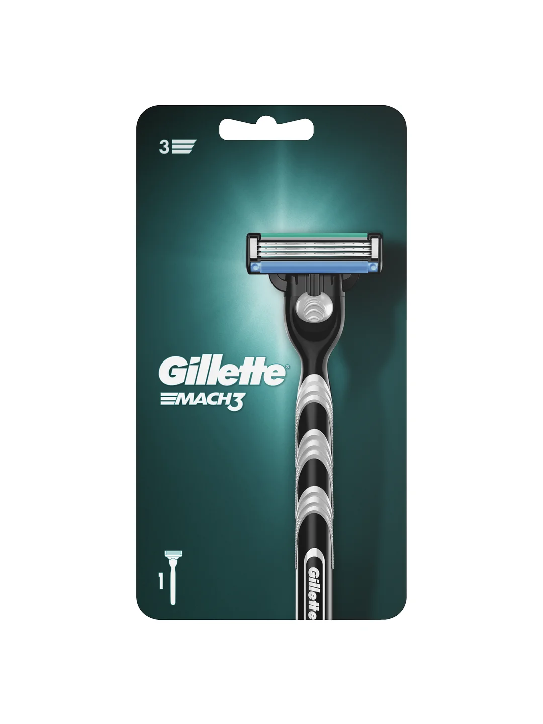 Gillette Mach3 Мужская Бритва , 1 кассета, с 3 лезвиями, прочнее, чем сталь, для точного бритья