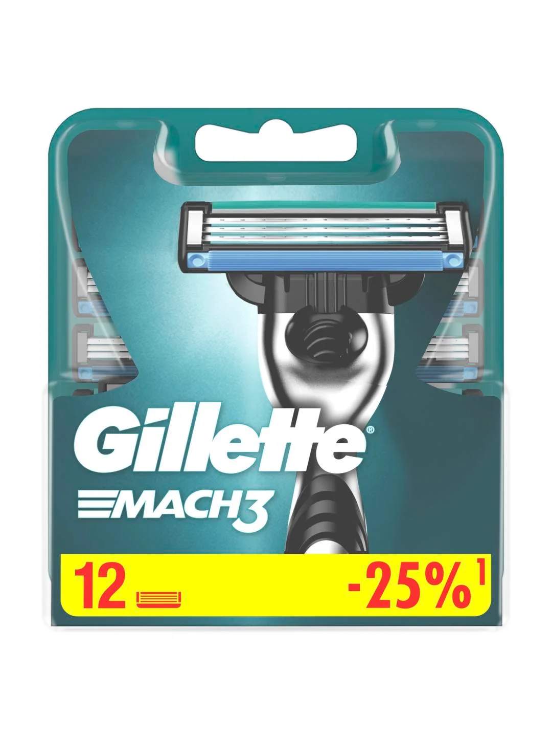 Сменные Кассеты Для Мужской Бритвы Gillette Mach3, с 3 лезвиями, 12 шт