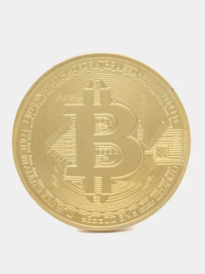 Бронзовый сувенирная монета Биткоин
