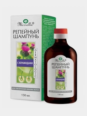 Шампунь репейный Mirrolla, с комплексом керамидов, для увеличения объема волос, 150 мл