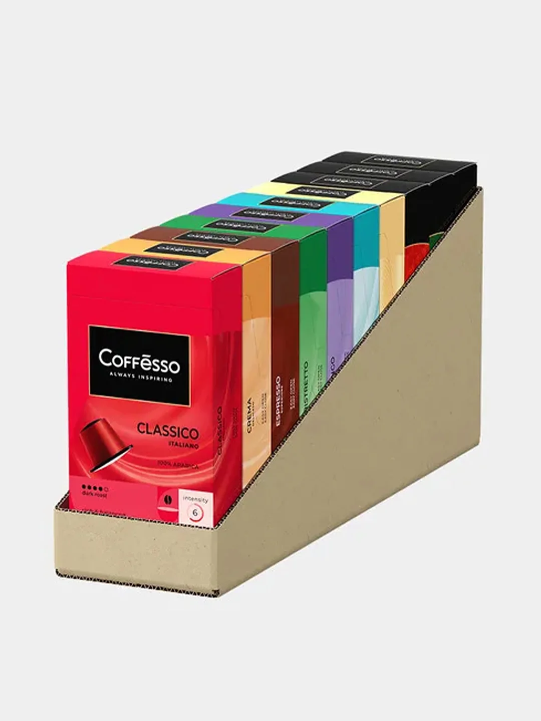 Кофе Coffesso ассорти, 10 вкусов, 100 капсул
