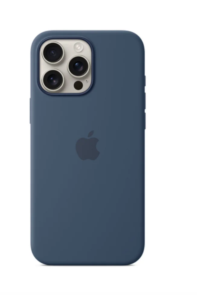 Синий меланж iphone 16 Pro silicon case /силиконовый чехол MagSafe для iPhone 16 Pro