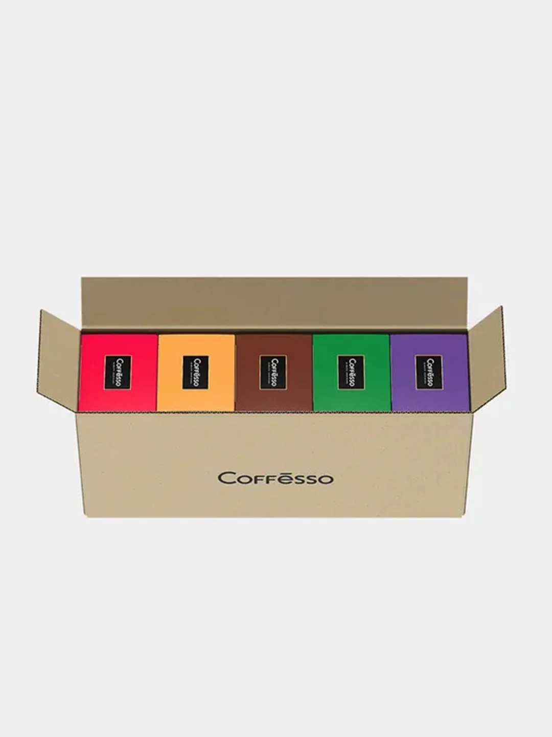 Кофе Coffesso ассорти, 5 вкусов, 100 капсул