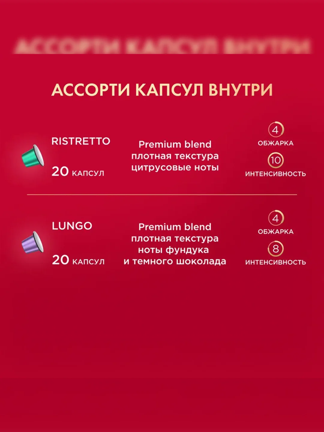 Кофе Coffesso ассорти, 5 вкусов, 100 капсул