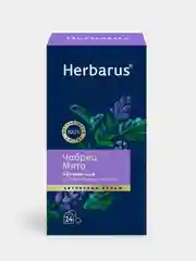 Чай черный с добавками Herbarus "Чабрец. Мята", 24 пакетика