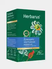 Чай зеленый с добавками Herbarus "Ромашка, шиповник", 75 г