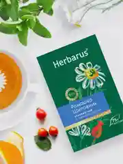 Чай зеленый с добавками Herbarus "Ромашка, шиповник", 75 г
