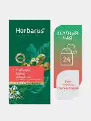 Чай зеленый Herbarus, Имбирь Мята, с добавками, 24 пакетика