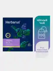 Чай черный Herbarus, Чабрец Мята, с добавками, 100 пакетиков