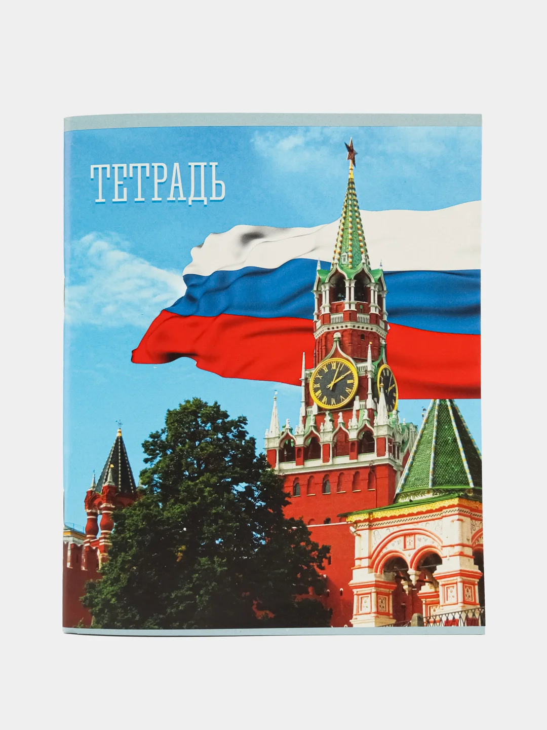 Лазурный тетрадь 48 листов в клетку ,обложка мелованная бумага, белизна 75%