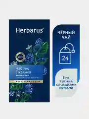 Чай черный Herbarus, "Чабрец Ежевика", с добавками, 24 пакетика
