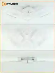 Белый управляемая потолочная светодиодная люстра с пультом Estares OVAL prizma 80W ,до 20 кв.м