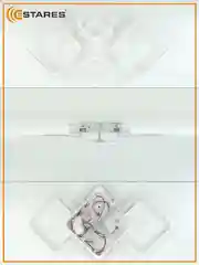 Белый управляемая потолочная светодиодная люстра с пультом Estares OVAL prizma 80W ,до 20 кв.м