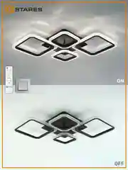 Управляемая потолочная светодиодная люстра с пультом Estares OVAL prizma 80W ,до 20 кв.м