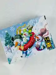 Пазл новогодний картонный мозаика для малышей Новый год Снеговик катание на ватрушке