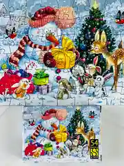 Пазл картонный мозаика для малышей Новый год новогодний подарок Снеговик Елка праздник