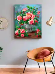 Букет садовых роз Алмазная мозаика на подрамнике 40х50 "Art on Canvas"